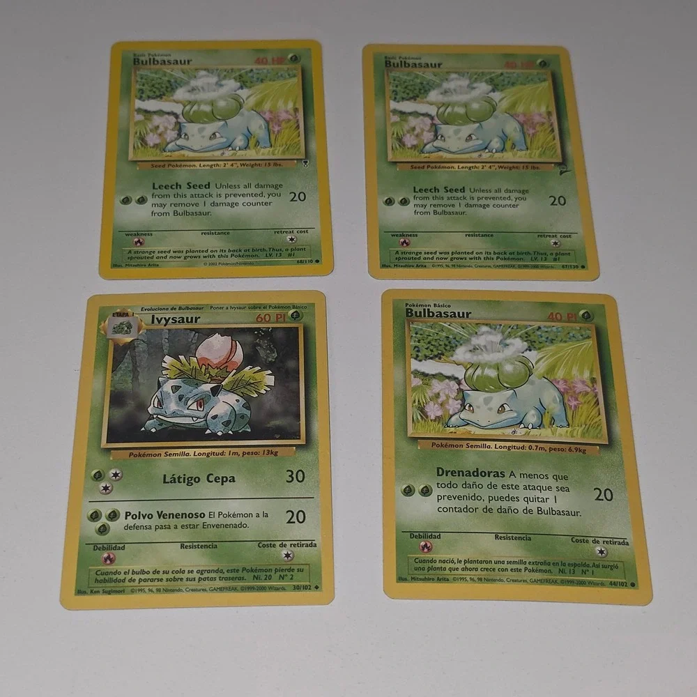 Pokemon Card Lot Bulbasaur Legendary Collection Base 2 Spanish Ivysaur 4 Cards
